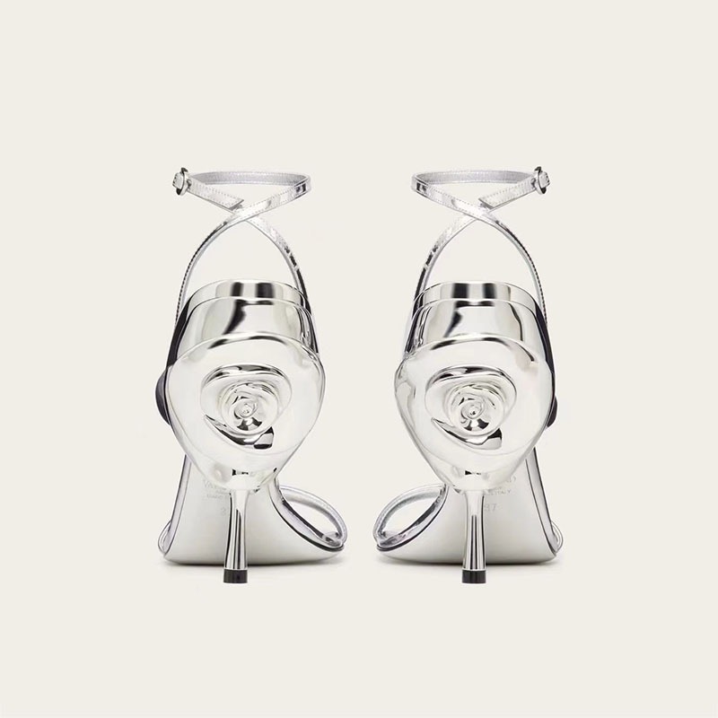 Flower slim heels and banquet women's fashion sandals - Imagen 4