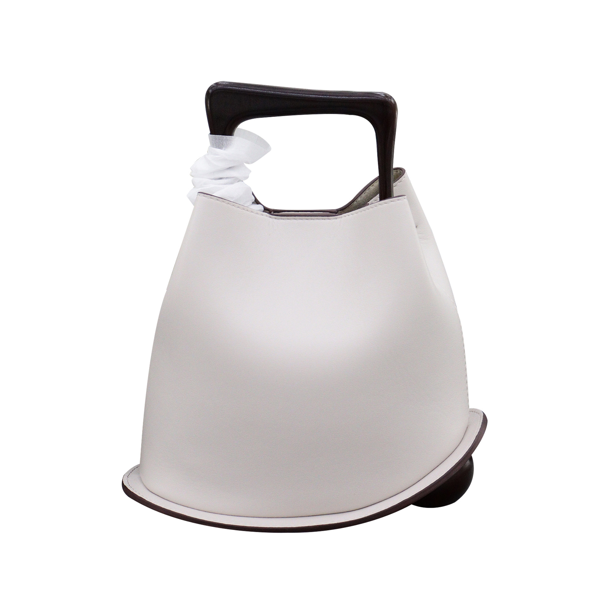 Handbag, commuting basket, water bucket bag, wooden crossbody bag, female - Imagen 7