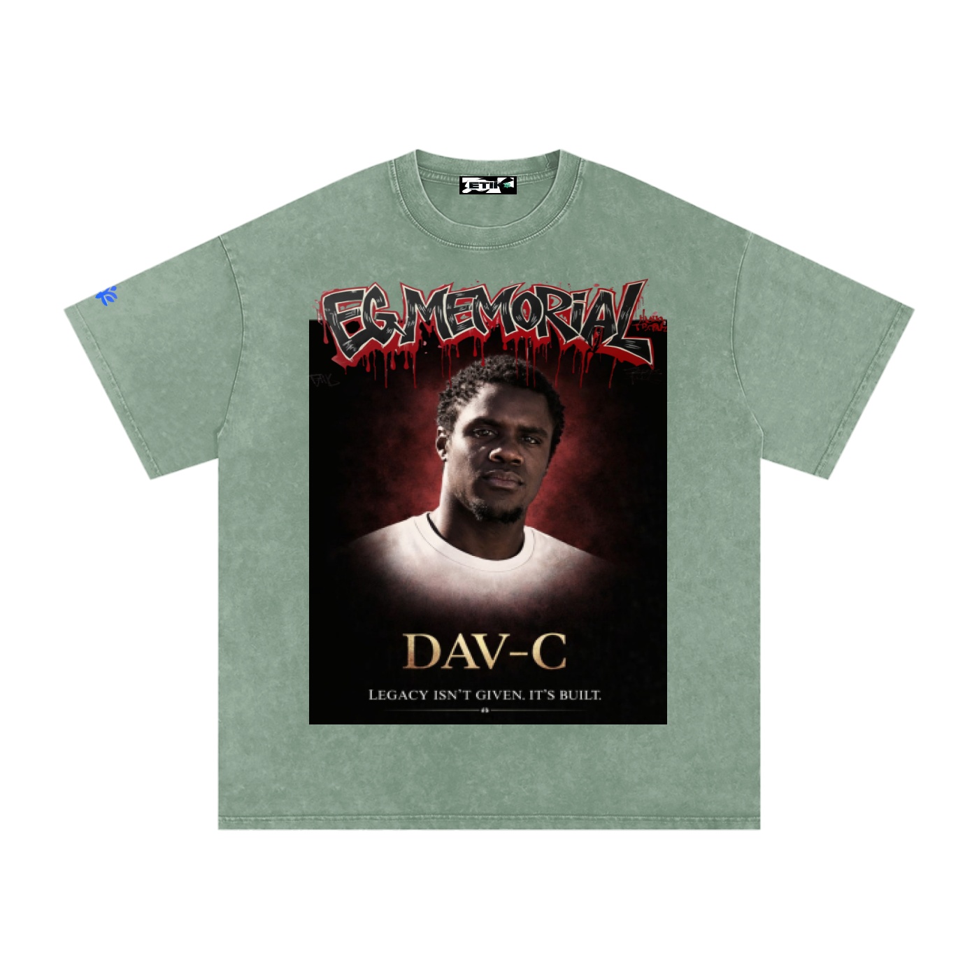 DAV-C collection by ETIK Snow Washed Oversized Cotton T-Shirt - Imagen 11