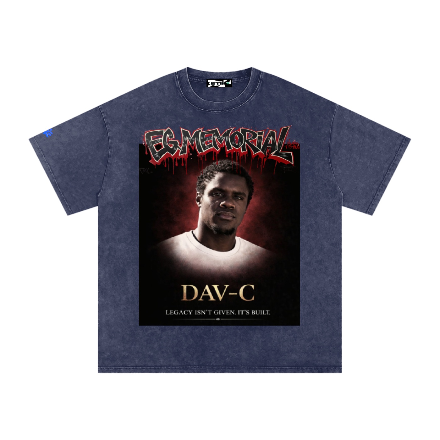 DAV-C collection by ETIK Snow Washed Oversized Cotton T-Shirt - Imagen 5