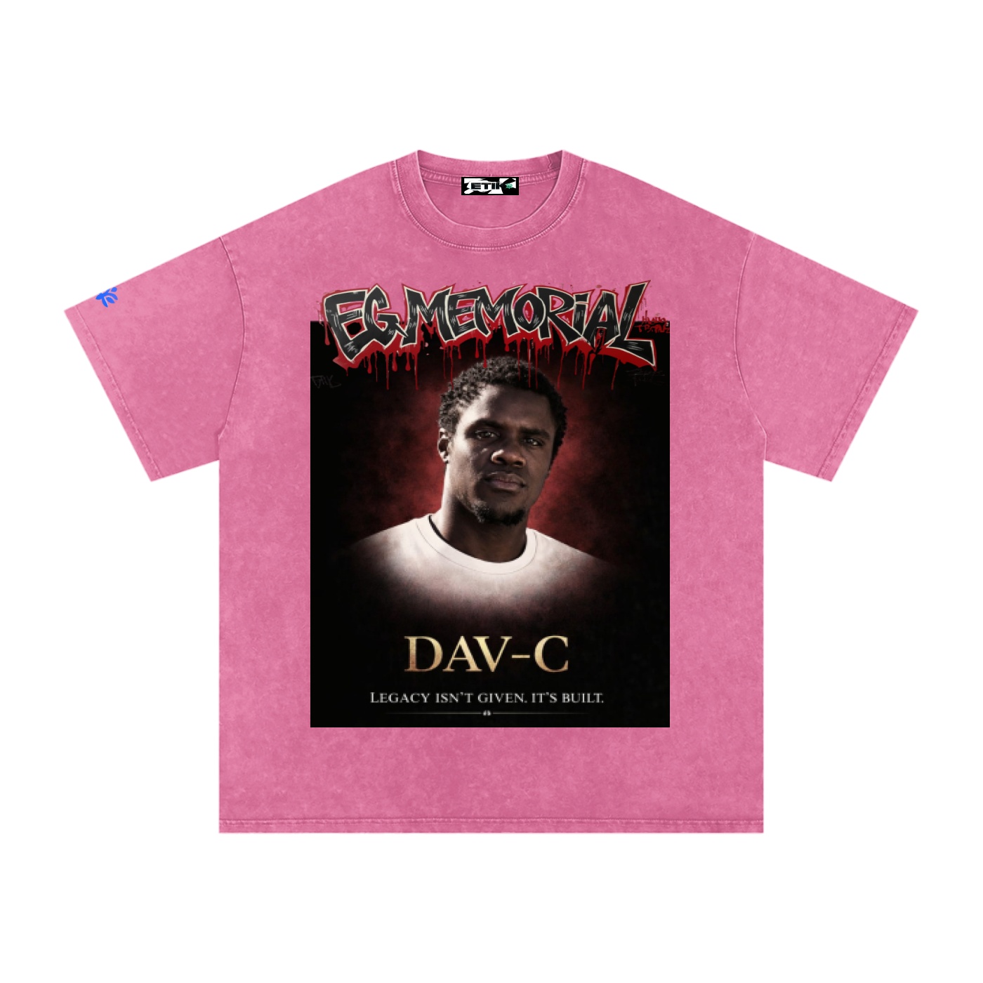 DAV-C collection by ETIK Snow Washed Oversized Cotton T-Shirt - Imagen 3