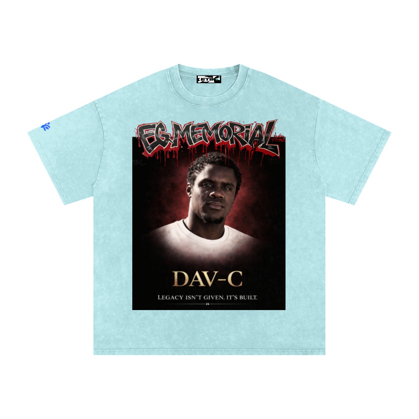 DAV-C collection by ETIK Snow Washed Oversized Cotton T-Shirt - Imagen 7