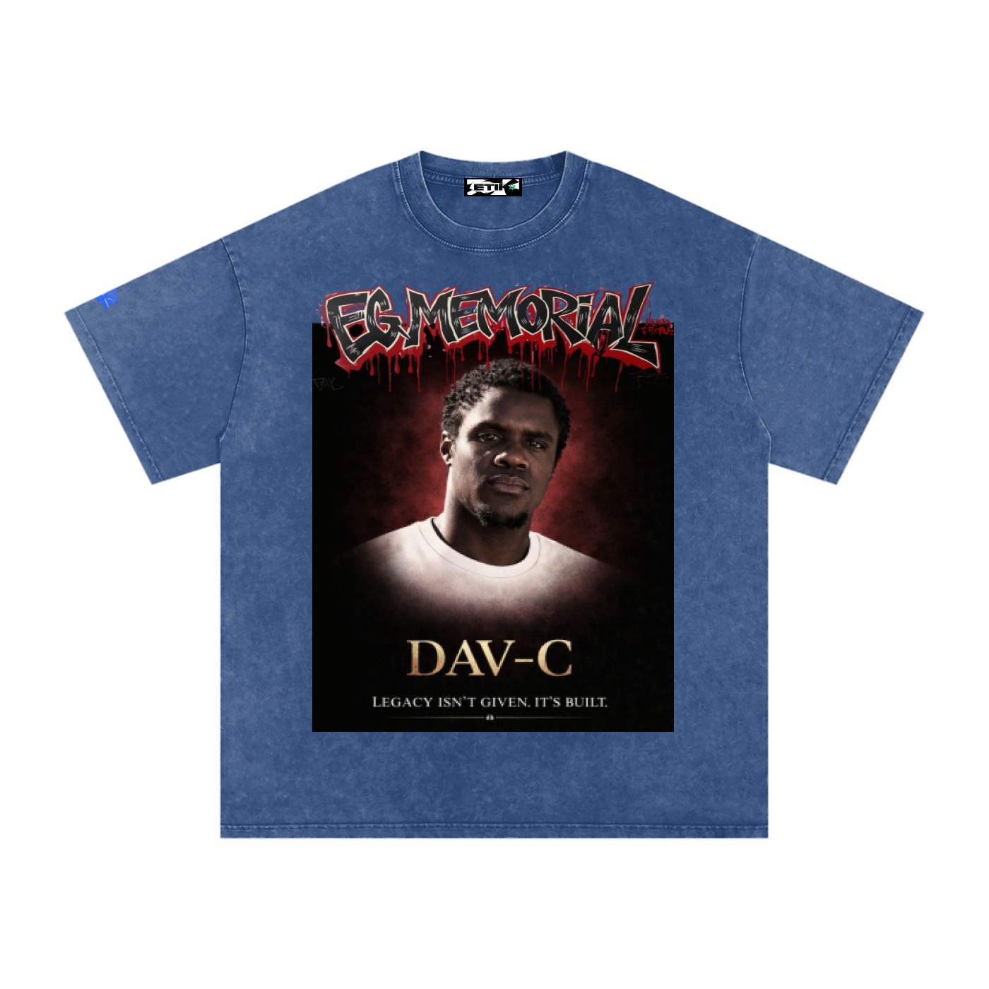 DAV-C collection by ETIK Snow Washed Oversized Cotton T-Shirt - Imagen 9