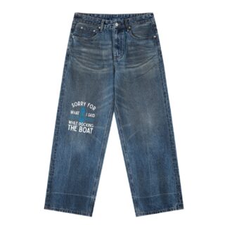 Vintage Wash Baggy Denim Jeans model 01 by ETIK
