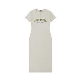 Women's V-Neck Short Sleeve Maxi Dress Evinayongby ETIK ltd
