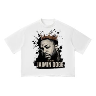 Jaimin Dogg E.M Unisex Vintage Wash Boxy T-Shirt by ETIK