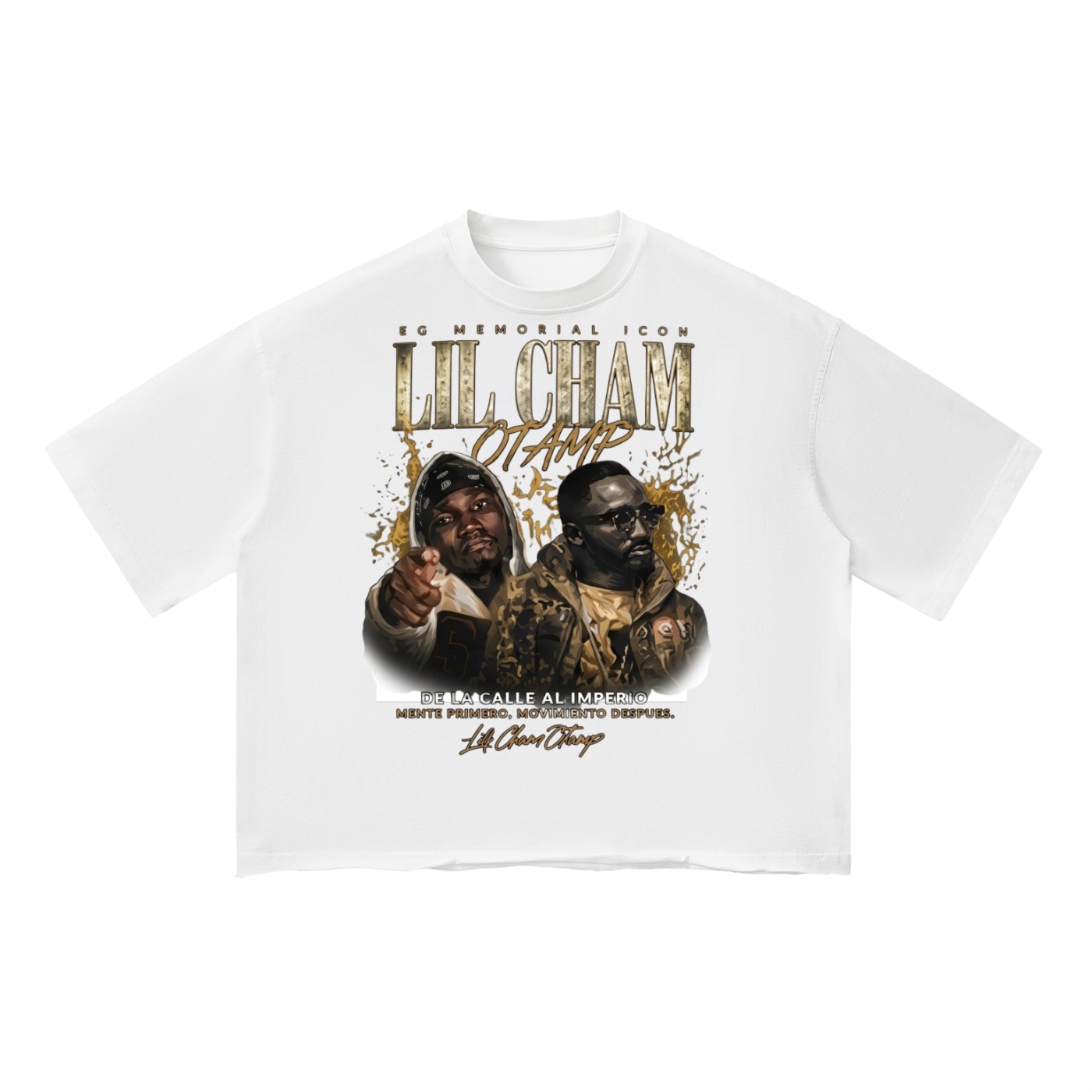 Lil Cham Otamp E.M Unisex Vintage Wash Boxy T-Shirt by ETIK