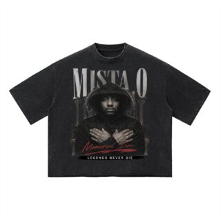 Mista O  E.M Unisex Vintage Wash Boxy T-Shirt by ETIK