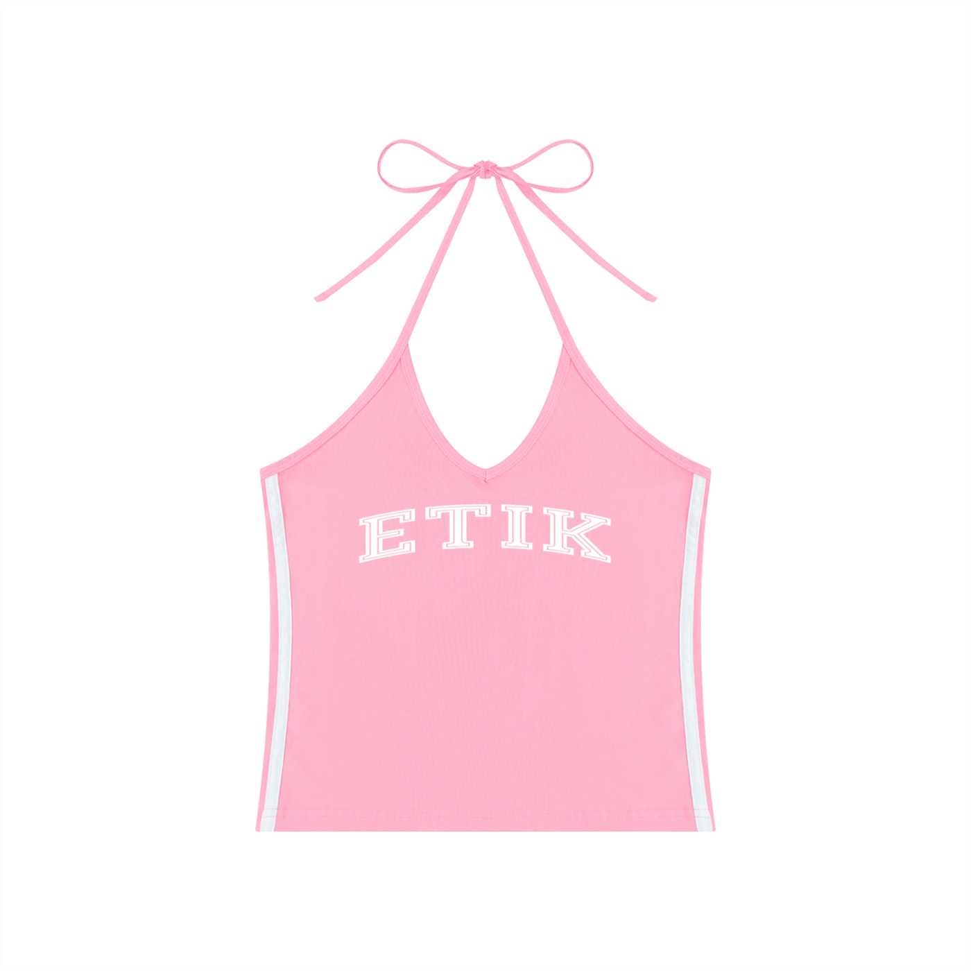 ETIK basics Women's Color Block Halter Crop Tank Top