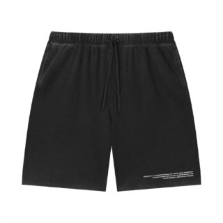 Unisex Vintage Wash Sunfade Waffle Raw Hem Shorts