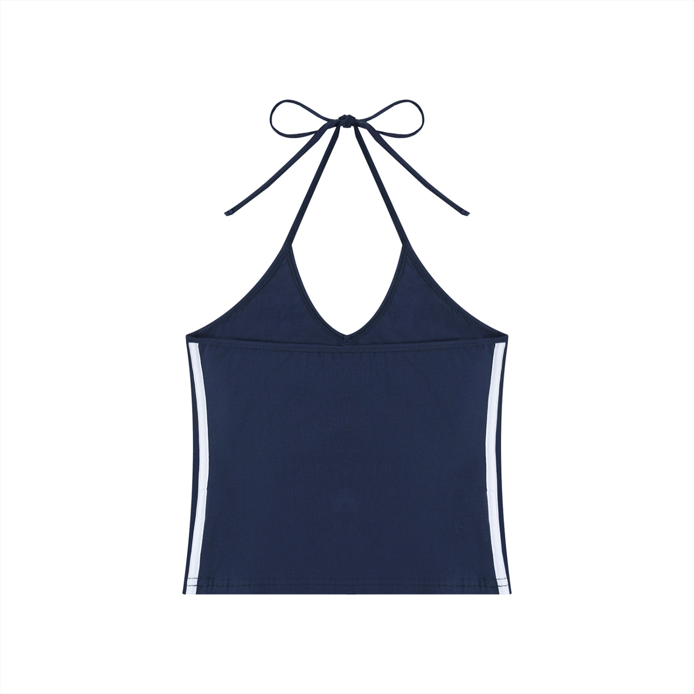 ETIK basics Women's Color Block Halter Crop Tank Top - Imagen 4