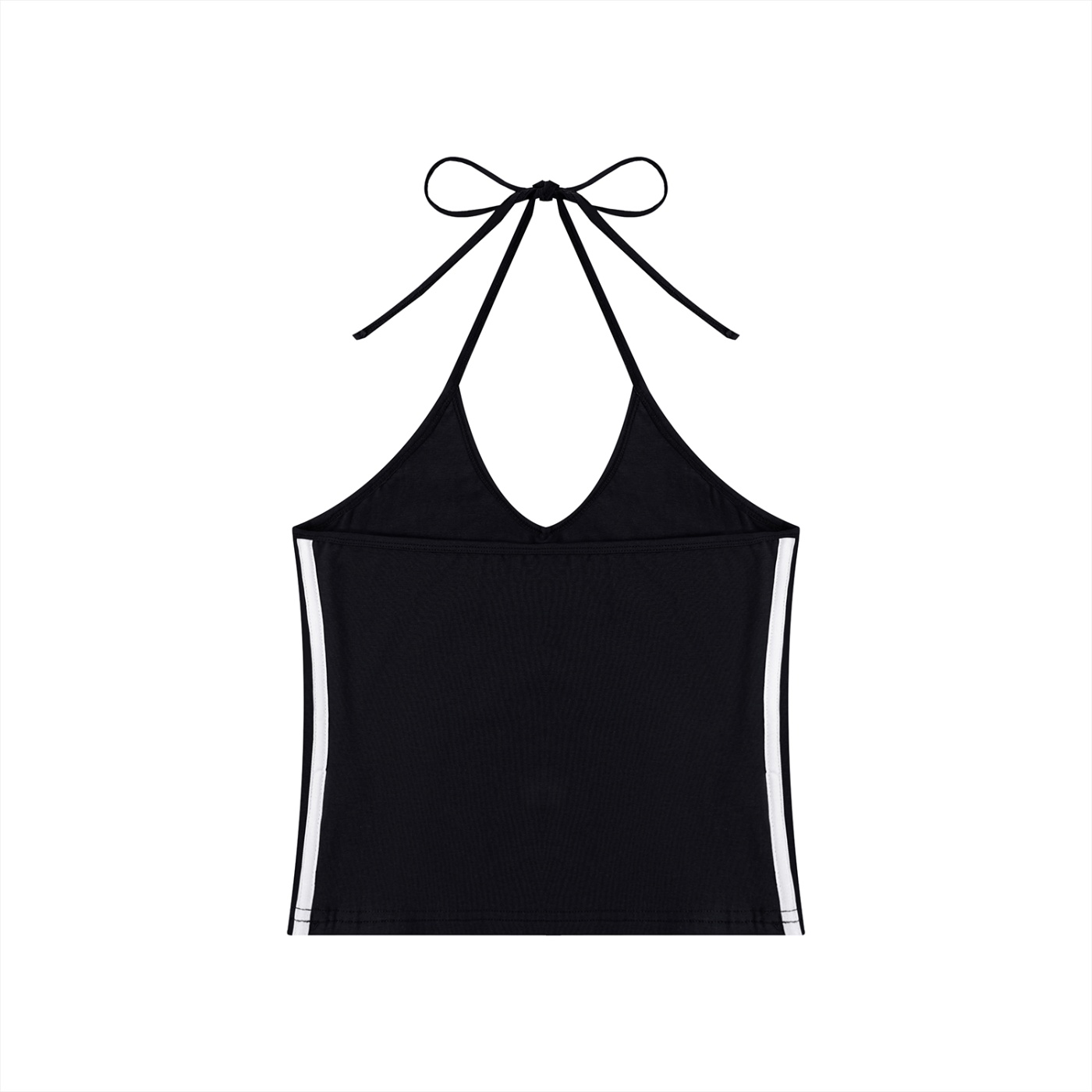 ETIK basics Women's Color Block Halter Crop Tank Top - Imagen 6