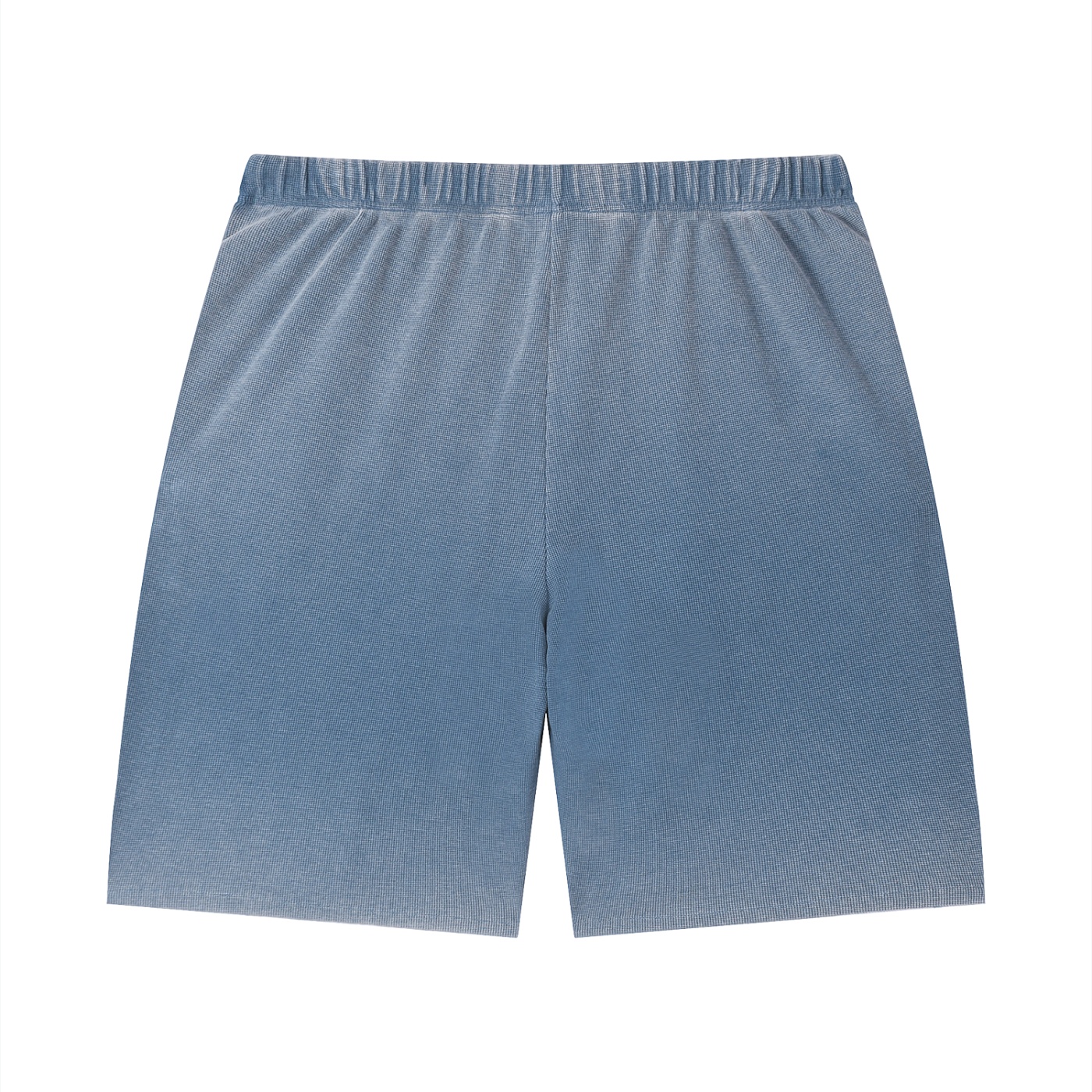 Unisex Vintage Wash Sunfade Waffle Raw Hem Shorts - Imagen 8