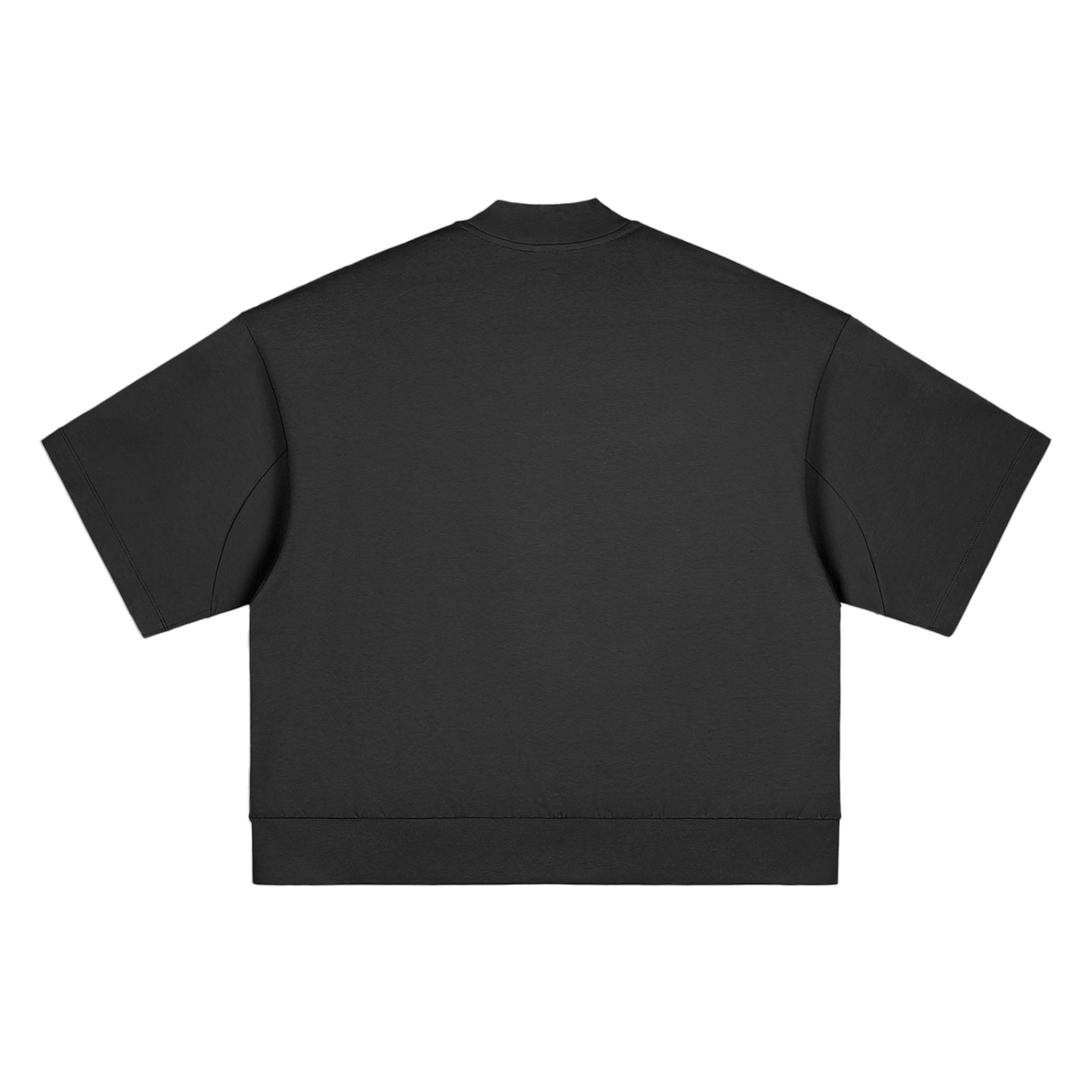 ETIK cute Heavyweight Oversized Mock Neck T-shirt - Imagen 2