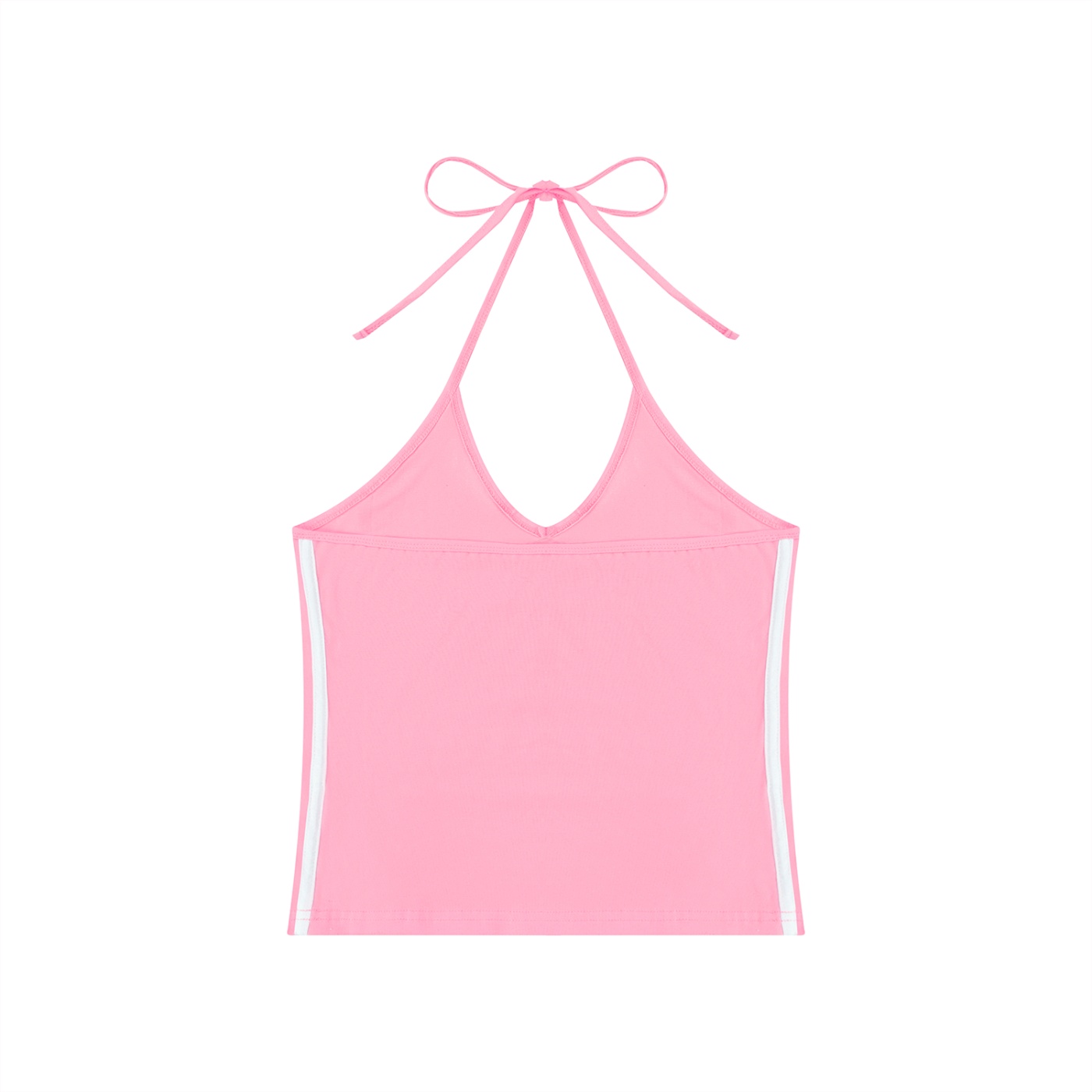 ETIK basics Women's Color Block Halter Crop Tank Top - Imagen 2