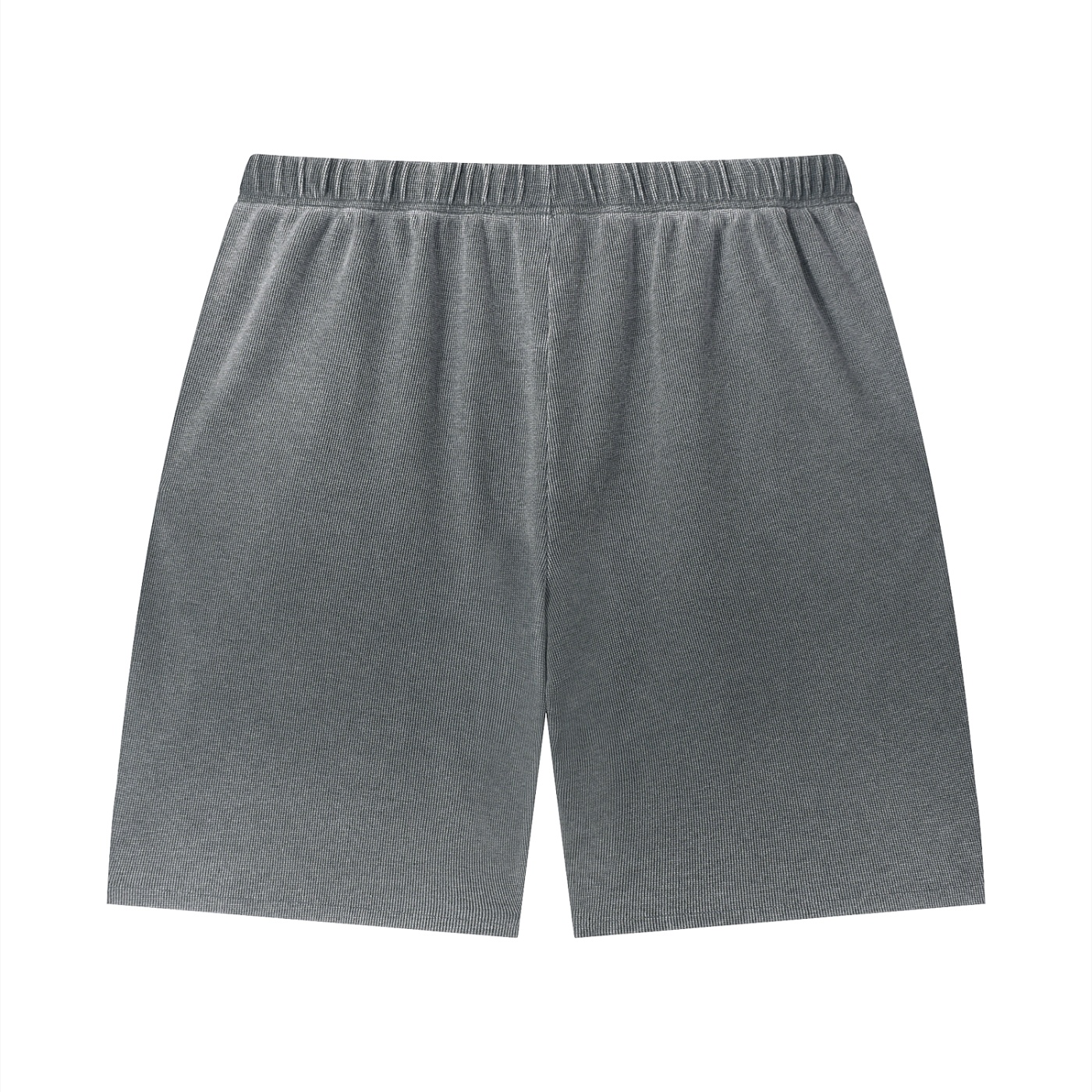 Unisex Vintage Wash Sunfade Waffle Raw Hem Shorts - Imagen 12
