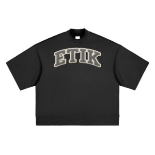 ETIK cute Heavyweight Oversized Mock Neck T-shirt