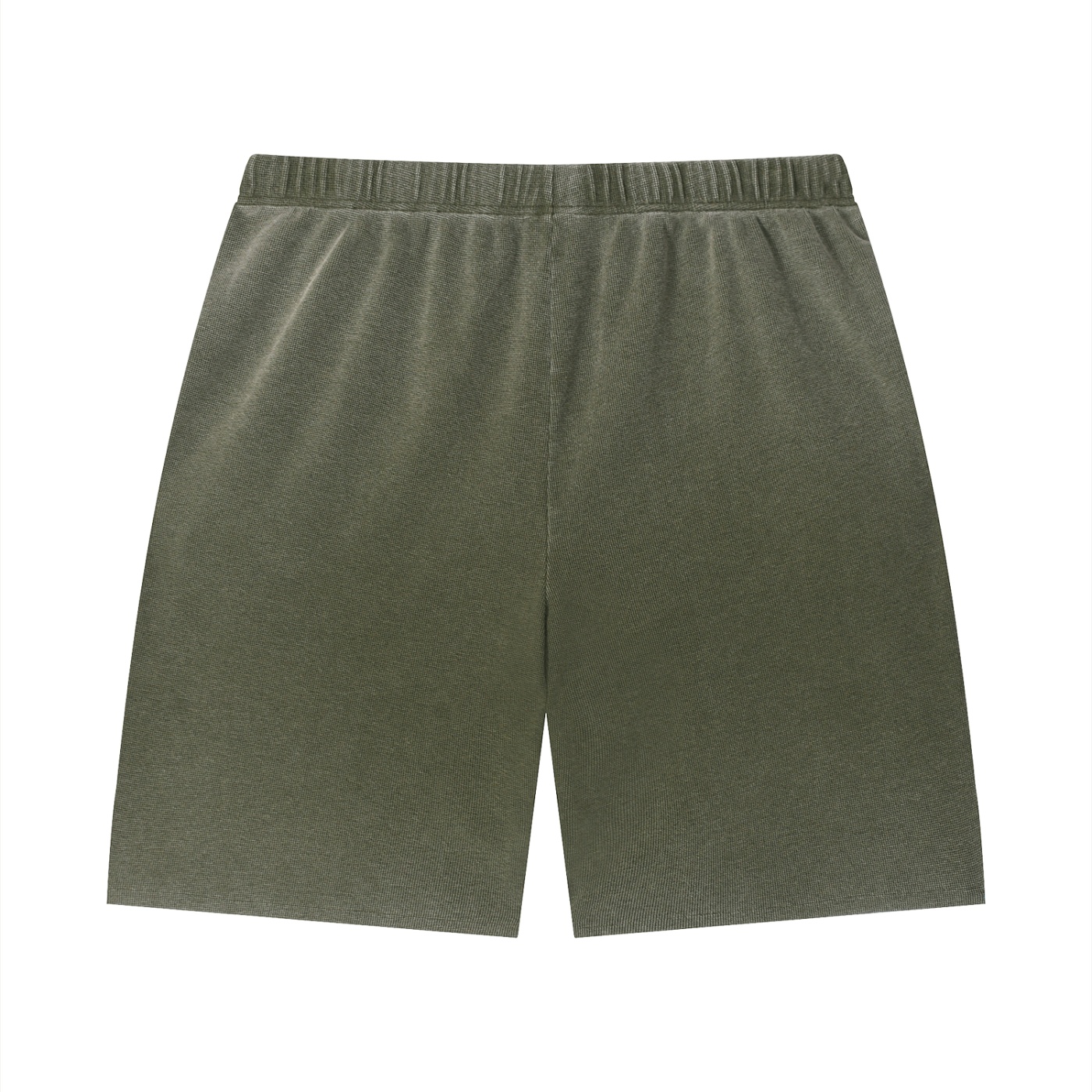 Unisex Vintage Wash Sunfade Waffle Raw Hem Shorts - Imagen 10