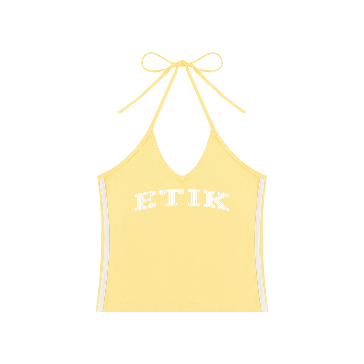 ETIK basics Women's Color Block Halter Crop Tank Top - Imagen 7
