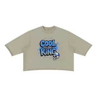Unisex Mineral Wash Raw Hem Boxy T-Shirt be kind by ETIK