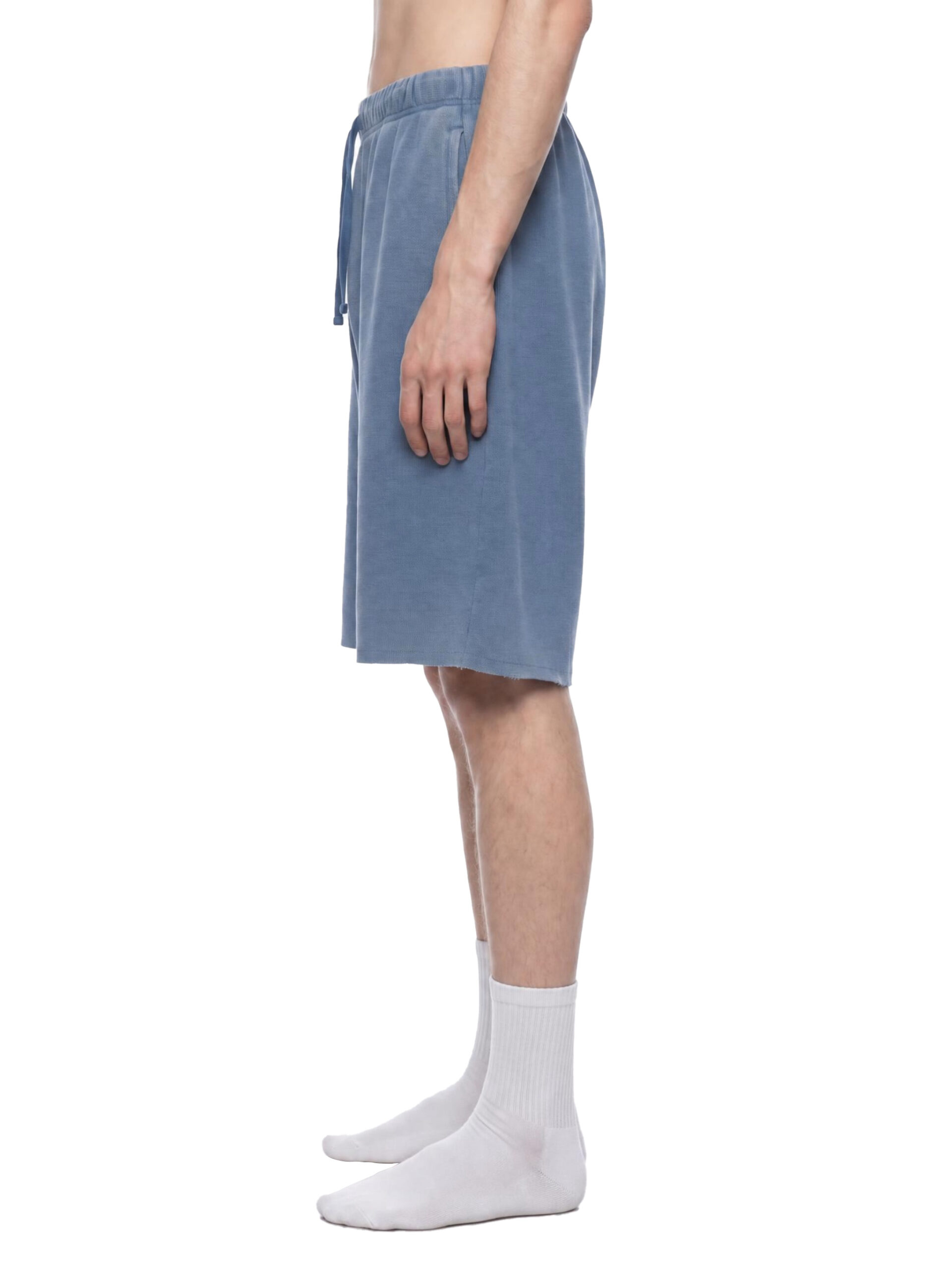 Unisex Vintage Wash Sunfade Waffle Raw Hem Shorts - Imagen 13