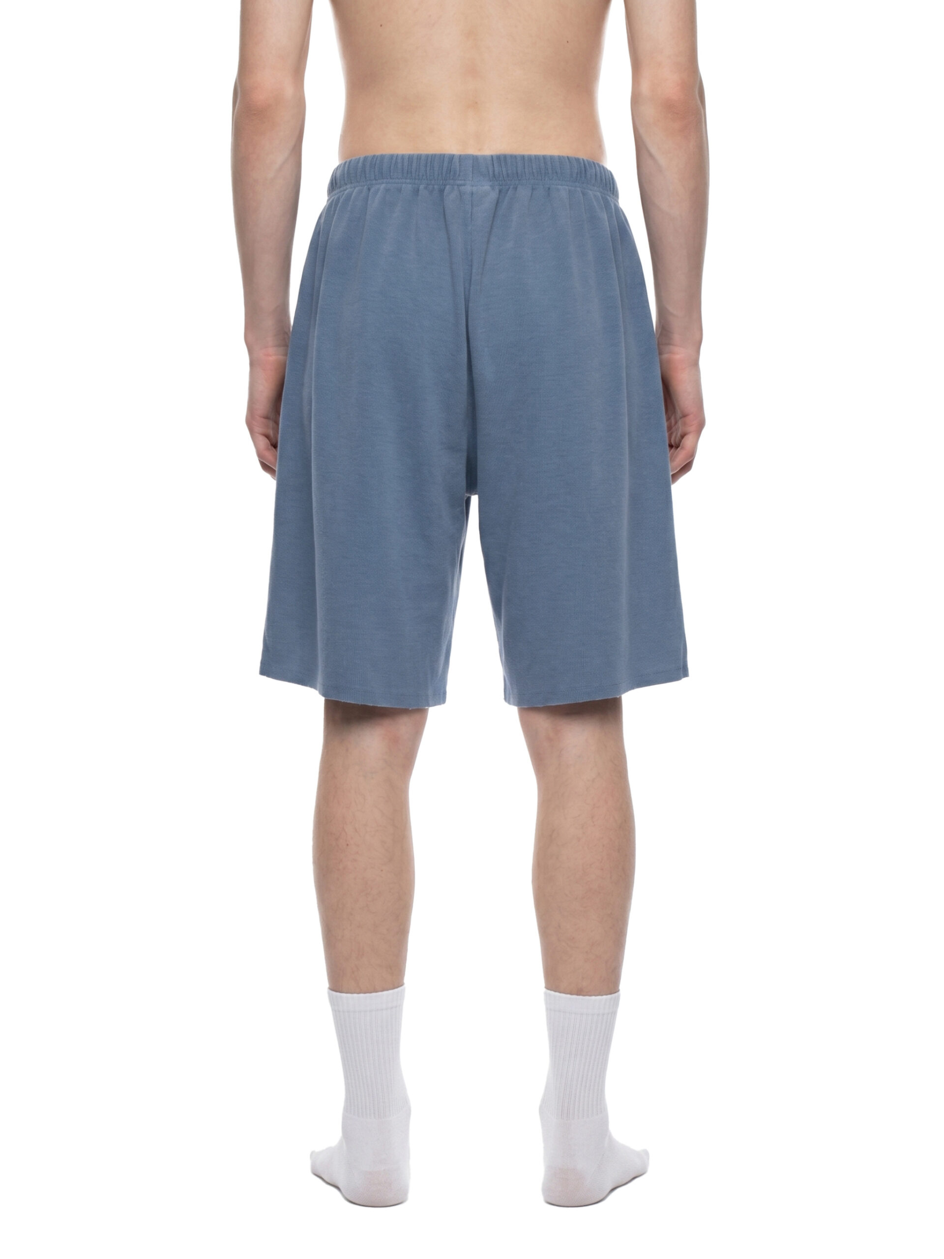 Unisex Vintage Wash Sunfade Waffle Raw Hem Shorts - Imagen 14