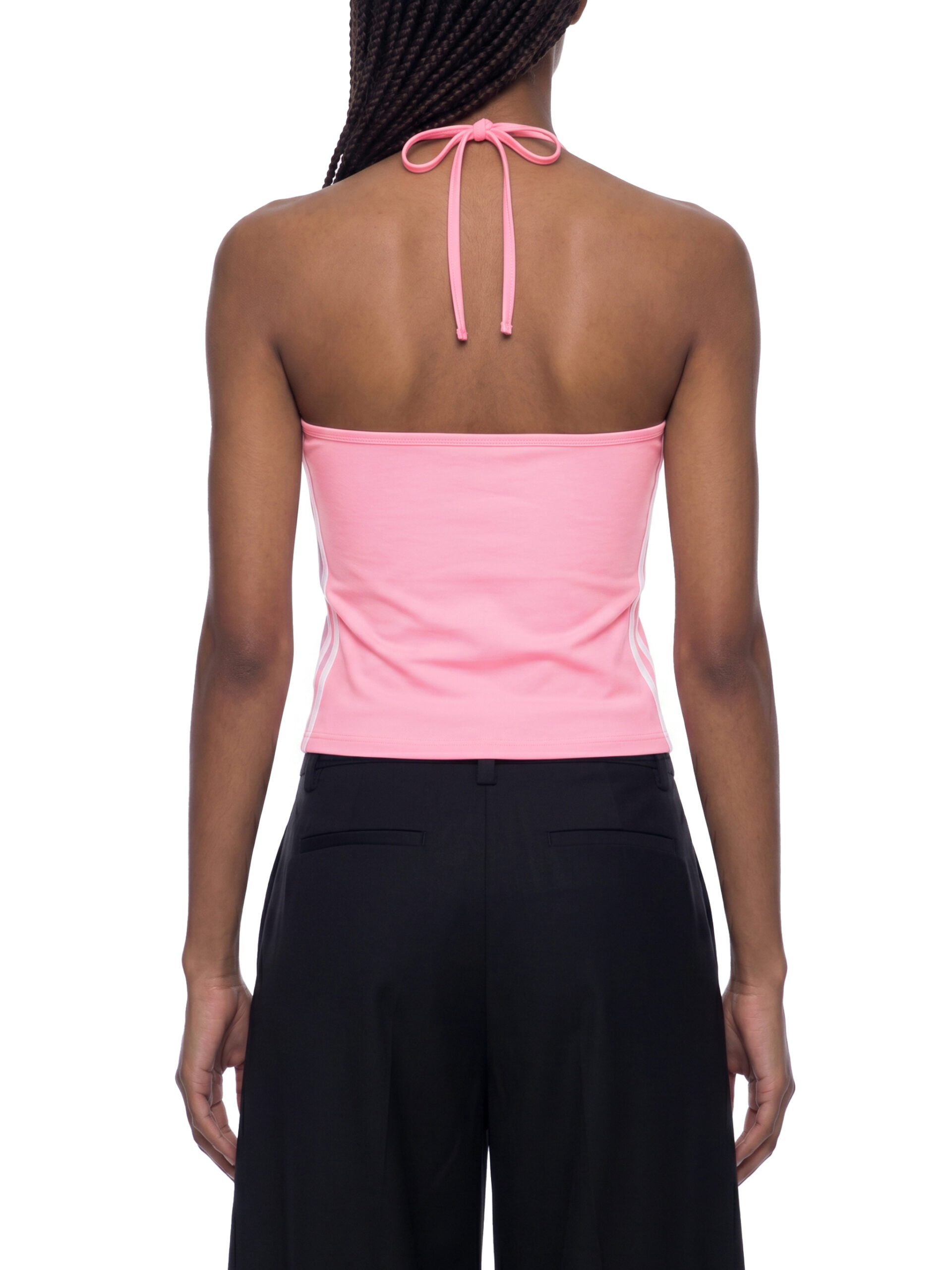 ETIK basics Women's Color Block Halter Crop Tank Top - Imagen 10