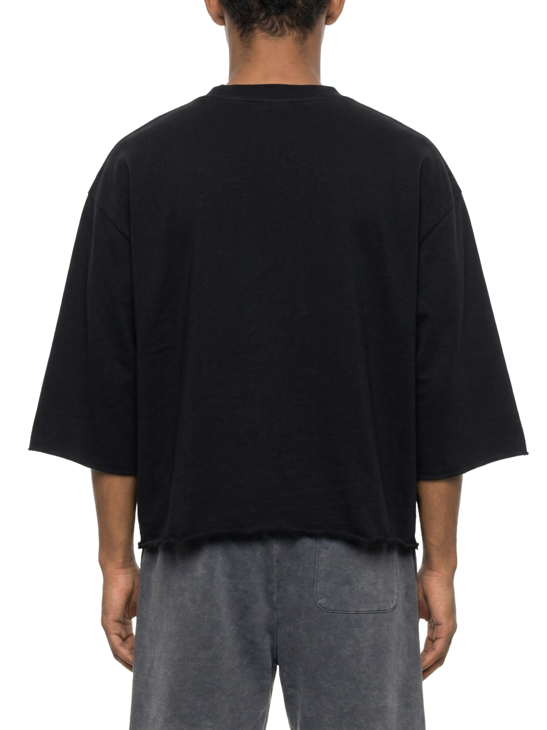 Unisex Mineral Wash Raw Hem Boxy T-Shirt be kind by ETIK - Imagen 8