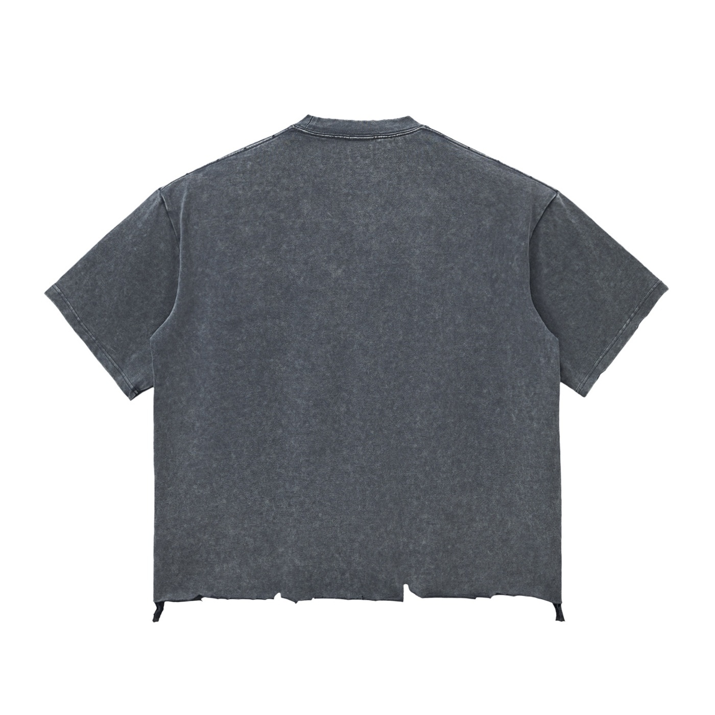 1 Snow Wash Raw-Hem Boxy T-shirt by ETIK - Imagen 4