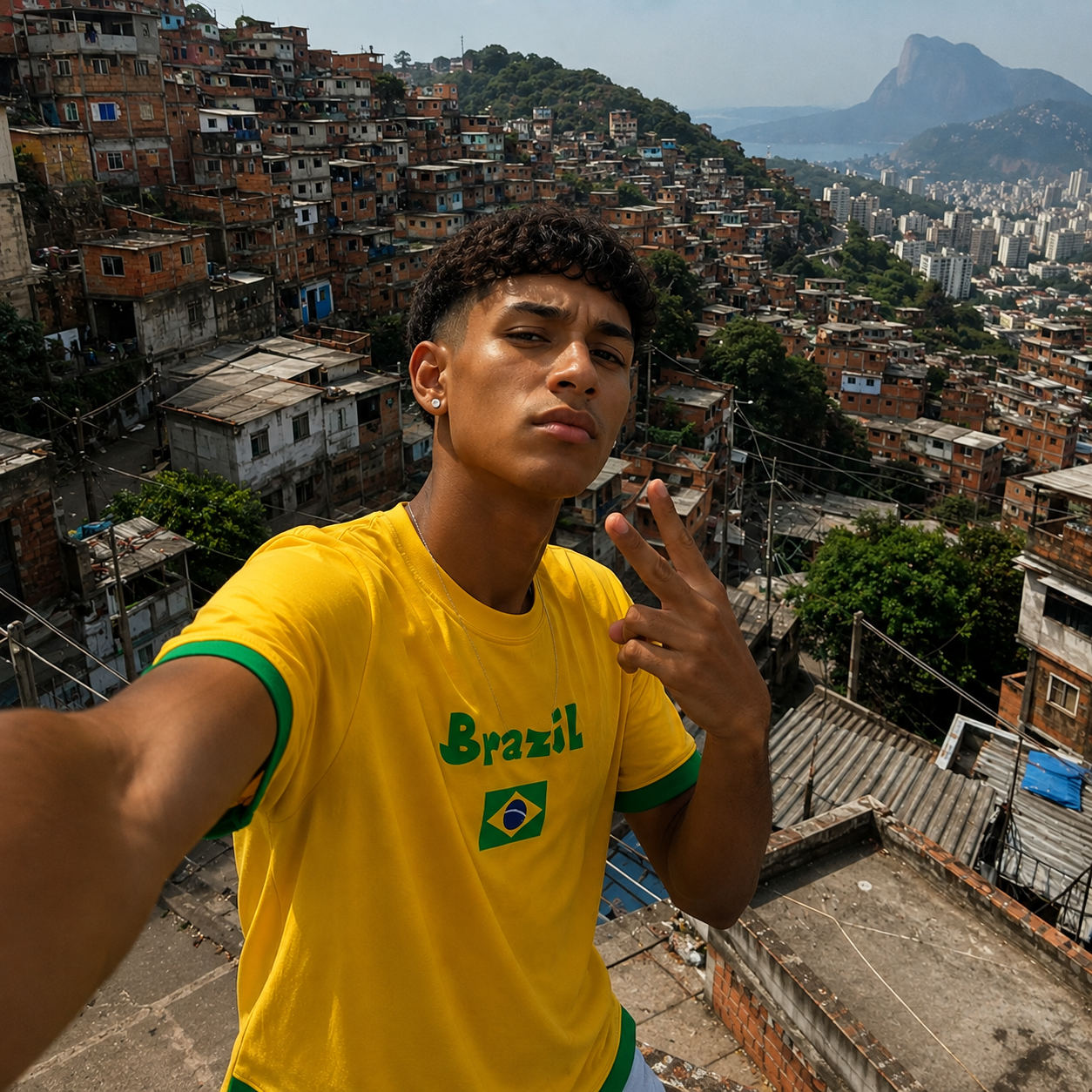 Camiseta de “Brazil” Unisex Casual
